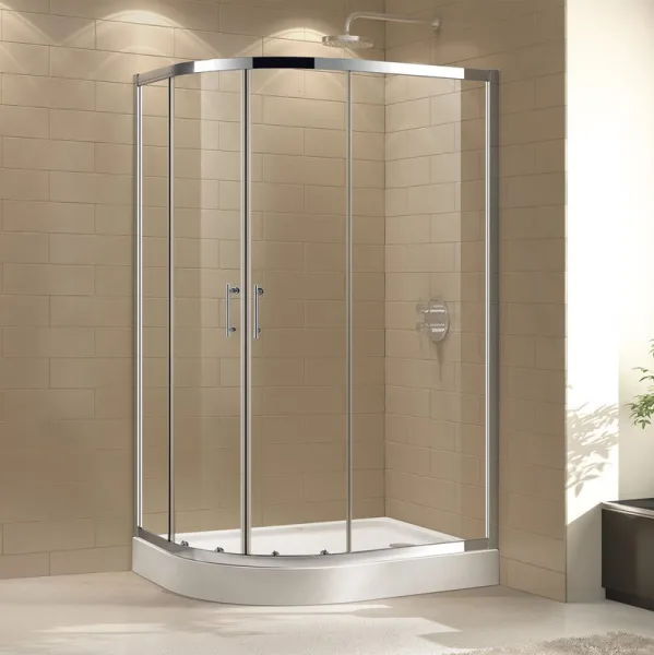 Душевой уголок Cezares Eco O-RH-2 100x80, профиль хром, стекло прозрачное Sancos — Оригинал