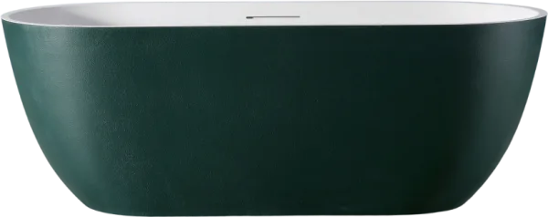 Ванна из искусственного камня Abber Frankfurt AM9941MBG 170x75 см, отдельностоящая, матовая темно-зе Sancos — Оригинал
