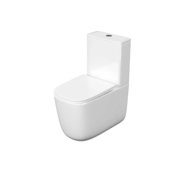 Унитаз-компакт напольный AQUATEK Optima Plus Square AQ4451-00 безободковый, с микролифтом Sancos — Оригинал
