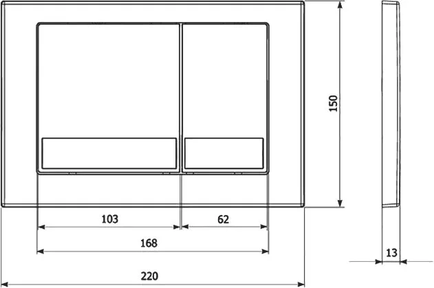 Кнопка смыва Veconi Square VFS001WH белая Sancos — официальный сайт