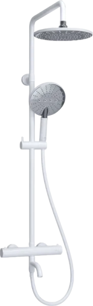 Душевая стойка Wasserkraft Mindel 8500 A188.067.059.WM Thermo, с термостатом, белая Sancos — Оригинал