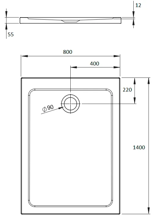 Поддон для душа Radaway Doros F 140x80 с сифоном Sancos — официальный сайт
