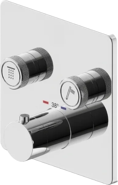 Термостатический смеситель встраиваемый Plumberia Selection PSBOX KITPSB2902CR С ВНУТРЕННЕЙ ЧАСТЬЮ,  Sancos — Оригинал