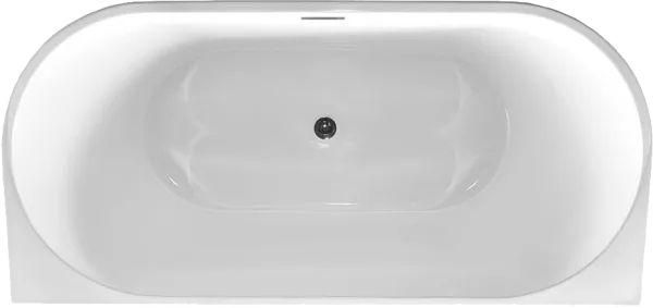 Акриловая ванна Vincea VBT-421-1700MW 170x80 см, пристенная, белая матовая, овальная, с каркасом, со Sancos — Оригинал