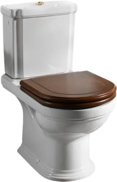 Унитаз-компакт напольный Villeroy & Boch Hommage 666210R1 772116R1 альпийский белый, орех Sancos — Оригинал