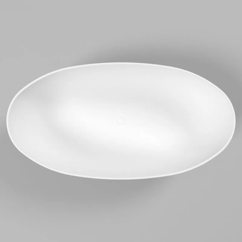 Ванна из искусственного камня WHITECROSS Diamond 170x85 см, отдельностоящая, матовая белая, овальная Sancos — официальный сайт