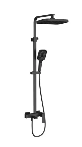 Душевая стойка Vincea Cube VSFS-4C12MB, матовый черный Sancos — Оригинал