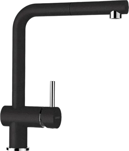 Смеситель для кухни Schock Cristalite Epos-D, выдвижной излив, оникс Sancos — Оригинал