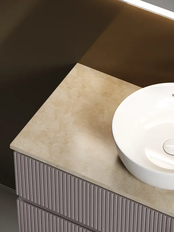 Тумба с раковиной Sancos Snob T 100 см, doha soft, столешница бежевая, раковина CN6013 Sancos — официальный сайт