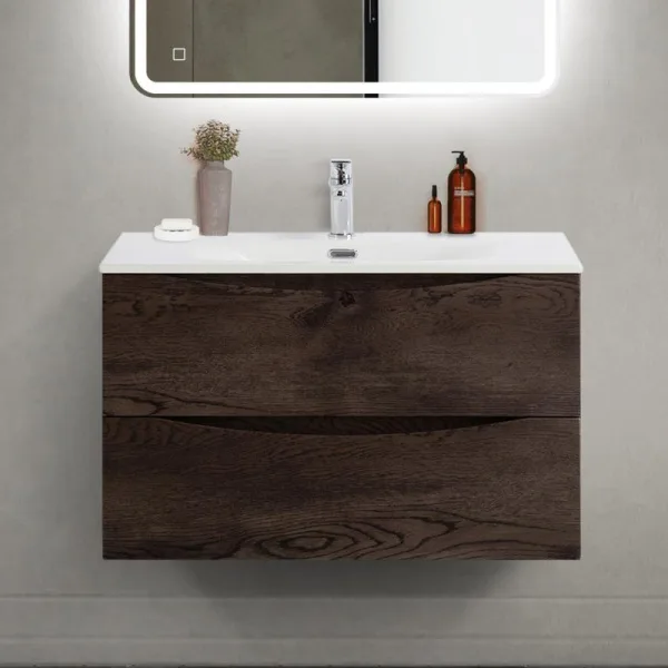 Тумба под раковину без столешницы BelBagno Marino-cer-mini 80 подвесная, rovere nature grigio Sancos — Оригинал
