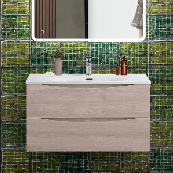 Тумба под раковину без столешницы BelBagno Marino-cer-n 90 подвесная, rovere grigio Sancos — Оригинал