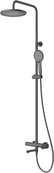 Душевая стойка Cezares Stylus STYLUS-CVD-NOP, со смесителем и изливом, матовый черный Sancos — Оригинал