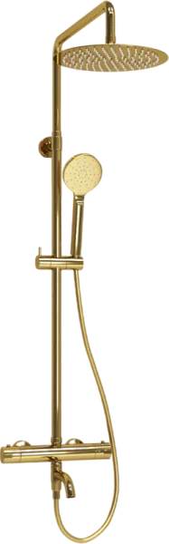 Душевая стойка Wasserkraft Sauer A188.208.207.PG Thermo, с термостатом, золото Sancos — Оригинал