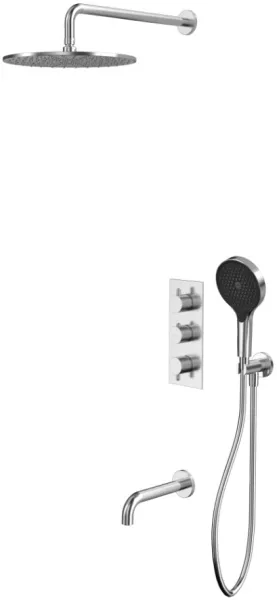Душевой комплект WHITECROSS Y YSET11TOPNIB, С ВНУТРЕННЕЙ ЧАСТЬЮ, брашированный никель Sancos — Оригинал