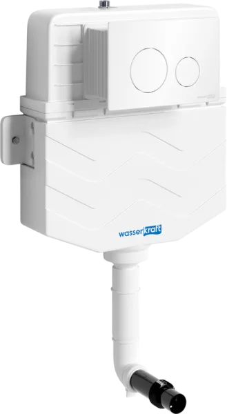 Смывной бачок скрытого монтажа Wasserkraft Aller 10TLT.031.ME.WH02, с кнопкой смыва белой Sancos — Оригинал