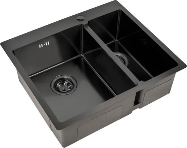 Мойка кухонная Zorg Inox PVD 59-2-51-L GRAFIT L, графит Sancos — Оригинал