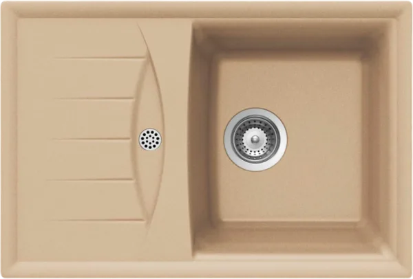 Мойка кухонная Schock Genius 45D Small (D-100S) Cristalite лунный камень Sancos — Оригинал