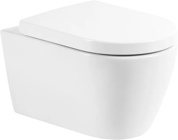 Унитаз подвесной BelBagno Marino BB105CHR BB865SC с микролифтом, безободковый, глянцевый белый Sancos — Оригинал