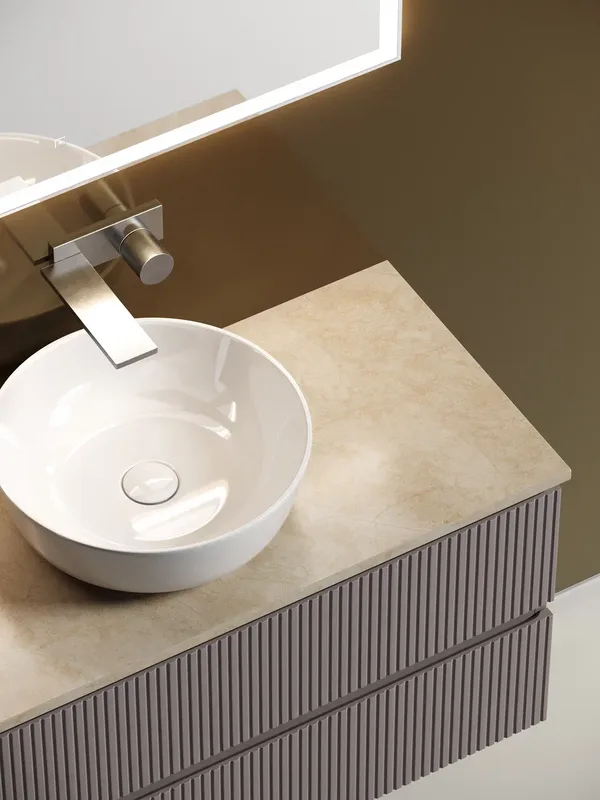 Тумба с раковиной Sancos Snob T 100 см, doha soft, столешница бежевая, раковина CN6013 Sancos — официальный сайт