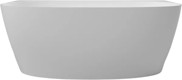 Ванна из искусственного камня WHITECROSS Pearl A 155x80 см, пристенная, белая, овальная, с донным кл Sancos — Оригинал