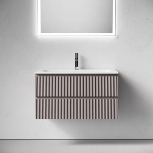 Тумба с раковиной Sancos Snob R 90 подвесная, doha soft, раковина СN7019 Sancos — Оригинал