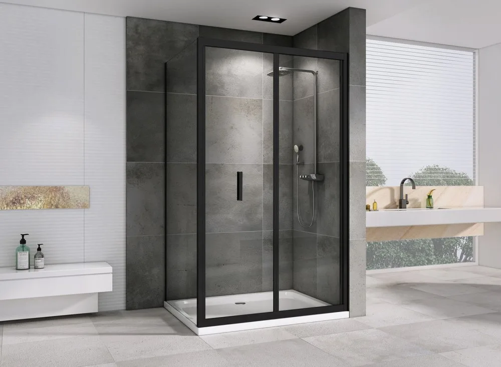 Душевой уголок Abber Sonnenstrand AG07120B-S70B 120x70, профиль черный, стекло прозрачное Sancos — официальный сайт