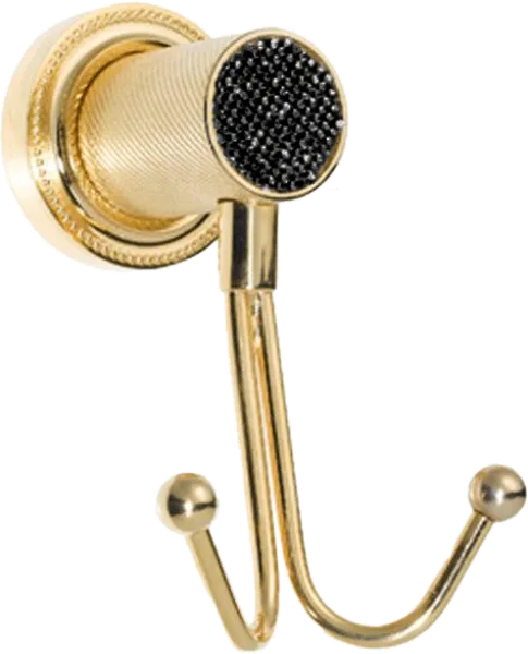 Крючок Boheme Royal Cristal Black Gold 10926-G-B двойной, золото Sancos — Оригинал