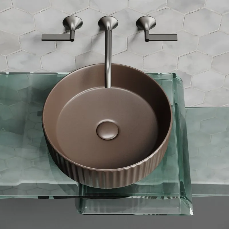 Накладная раковина Ceramicanova Element CN6057MDB темно-коричневый матовая Sancos — официальный сайт