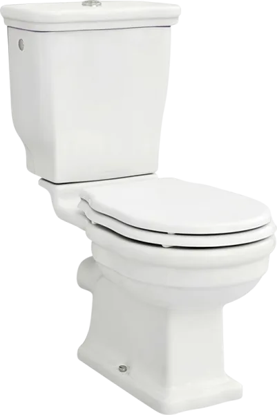 Унитаз-компакт напольный ArtCeram Hermitage WC сиденье HEA005 с микролифтом, петли хром Sancos — Оригинал