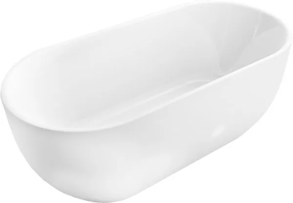 Акриловая ванна BelBagno BB70-1500-800 150x80 см, отдельностоящая, белая, овальная, на ножках Sancos — Оригинал