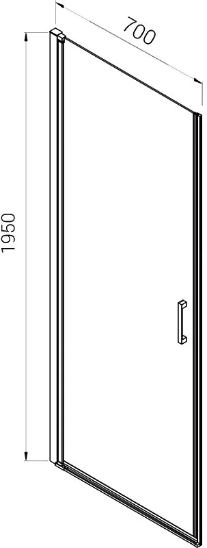 Душевая дверь в нишу Vincea Alpha VDP-3AL700CLB 70 см, стекло прозрачное, черный Sancos — официальный сайт