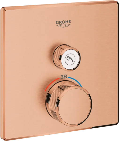 Термостатический смеситель встраиваемый Grohe Grohtherm SmartControl 29123DL0 для душа, теплый закат Sancos — Оригинал