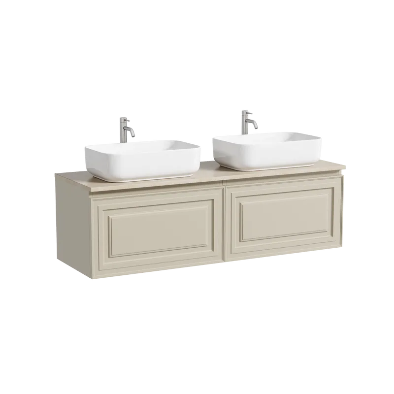 Тумба с раковиной Sancos Very 140 beige soft, столешница бежевая TT140A2X, раковина CN5043 Sancos — официальный сайт