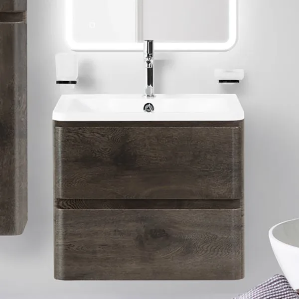 Тумба под раковину без столешницы BelBagno Albano 60 подвесная, rovere nature grigio Sancos — Оригинал