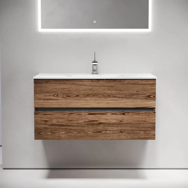 Тумба с раковиной Sancos Urban 100 дуб чарльстон, белая раковина CN7003 Sancos — Оригинал