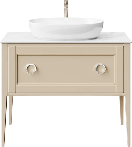 Тумба под раковину без столешницы KERAMA MARAZZI Plaza Classic Neo 100 напольная, капучино матовая Sancos — Оригинал