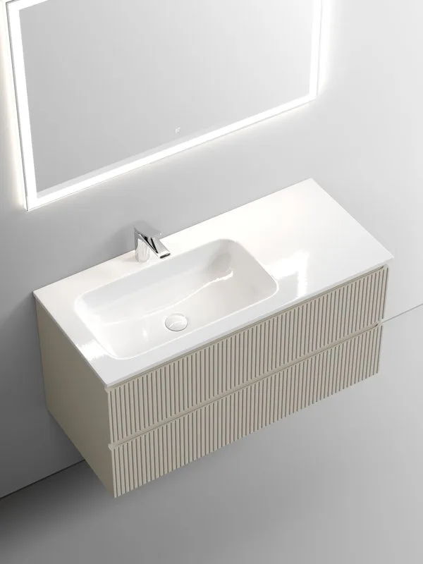 Тумба с раковиной Sancos Snob T 100 см, L, beige soft Sancos — официальный сайт