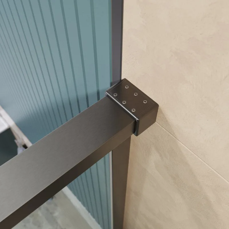 Душевая дверь в нишу BelBagno Soft Close-1 BF-1-140-C-GM профиль оружейная сталь Sancos — официальный сайт