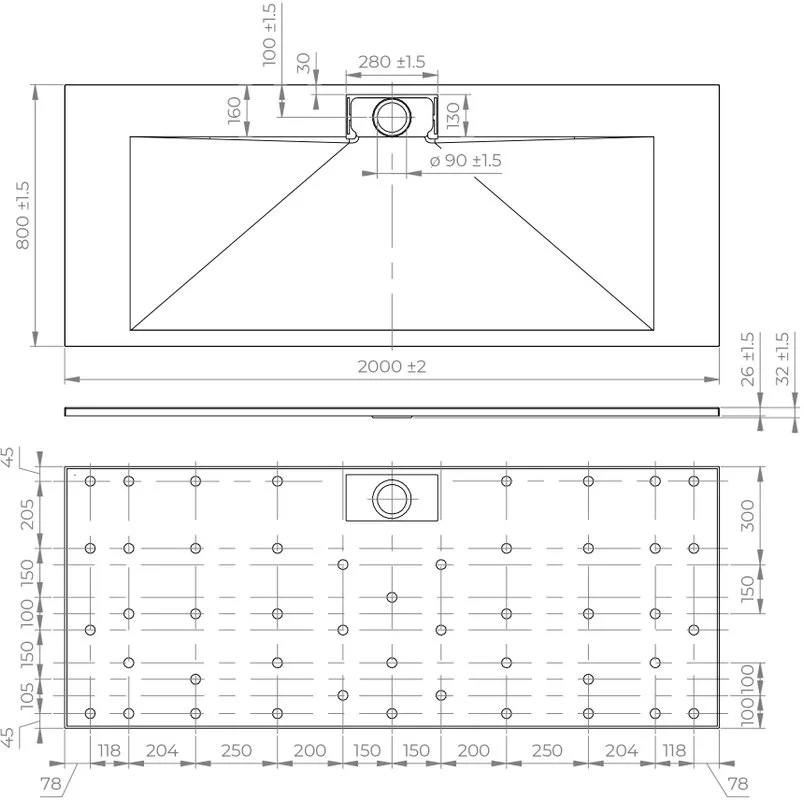 Поддон для душа RGW TKS W 200x80 белый Sancos — официальный сайт