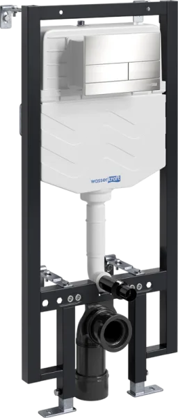 Система инсталляции для унитазов Wasserkraft Vils 56TLT.010.ME.BN04, с кнопкой смыва никель Sancos — Оригинал