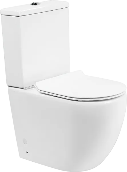 Унитаз-компакт напольный BelBagno Amanda BB051CPR BB2111SC с микролифтом, безободковый, глянцевый бе Sancos — Оригинал