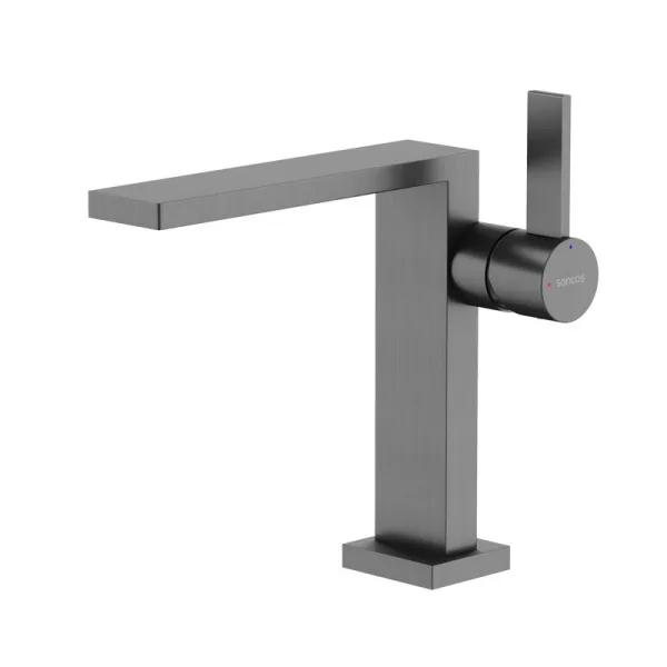 Смеситель для раковины Sancos Linn, вороненая сталь, SC9019GG Sancos — Оригинал
