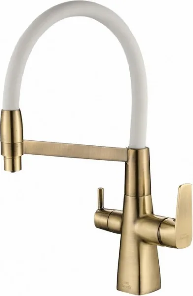 Смеситель для кухни Steel Hammer SH 818-8 BRONZE с гибким изливом Sancos — Оригинал