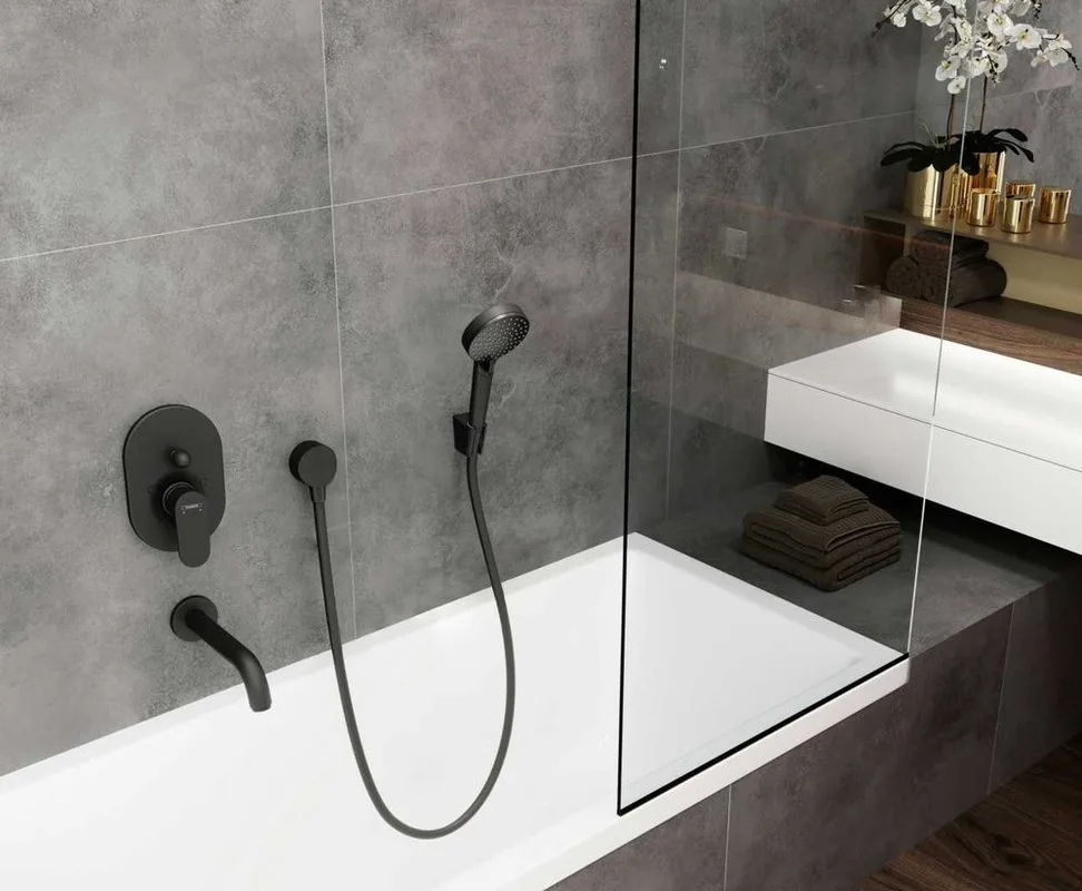Встраиваемый смеситель Hansgrohe Vernis Shape 71458670, матовый черный Sancos — официальный сайт