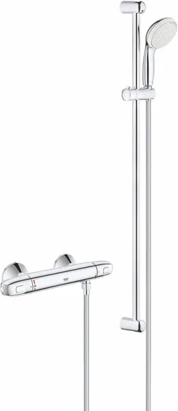 Термостатический смеситель Grohe Grohtherm 800 34565001 с душевым гарнитуром Sancos — Оригинал