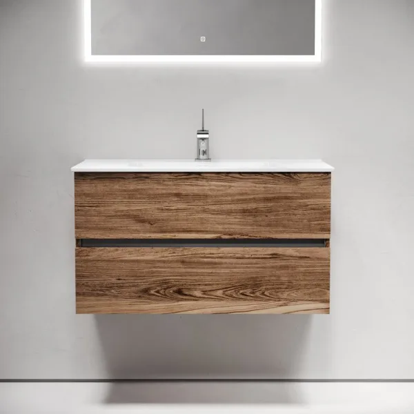 Тумба с раковиной Sancos Urban 90 дуб чарльстон, белая раковина CN7002 Sancos — Оригинал