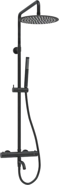 Душевая стойка Wasserkraft Elbe 7400 A288.258.217.BM Thermo, с термостатом, черная Sancos — Оригинал