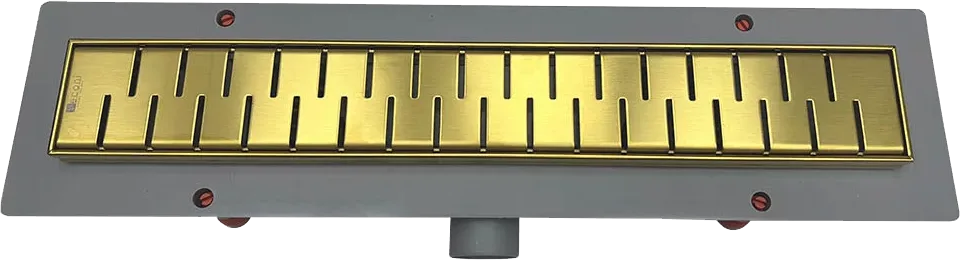 Душевой трап (лоток) Veconi Medium Gold 850 брашированное золото Sancos — официальный сайт