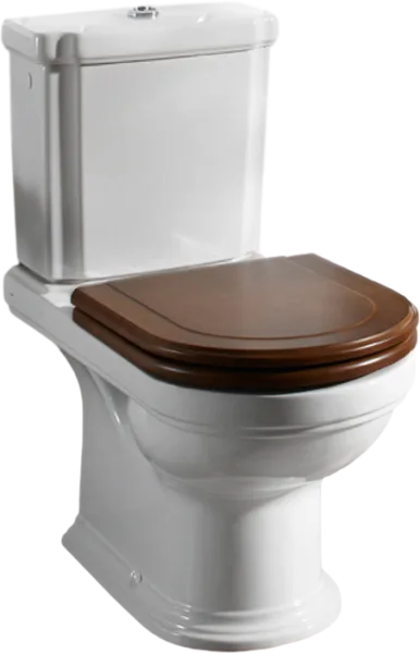 Унитаз-компакт напольный Villeroy & Boch Hommage 666210R1 772111R1 альпийский белый, орех Sancos — Оригинал