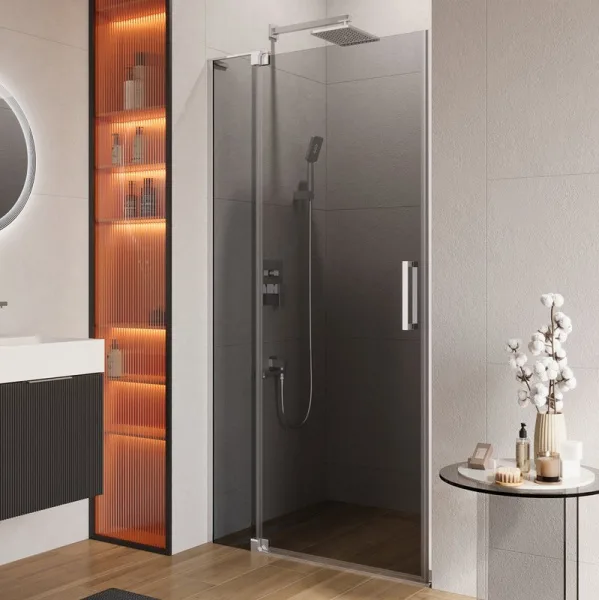 Душевая дверь в нишу Cezares Slider B 1 70/80 Grigio Cr профиль хром, стекло серое Sancos — Оригинал